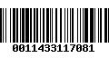 Código de Barras 0011433117081