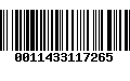 Código de Barras 0011433117265