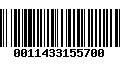 Código de Barras 0011433155700