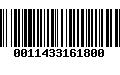 Código de Barras 0011433161800