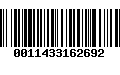 Código de Barras 0011433162692