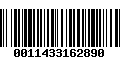 Código de Barras 0011433162890