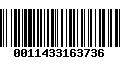 Código de Barras 0011433163736