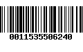 Código de Barras 0011535506240