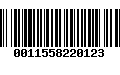 Código de Barras 0011558220123