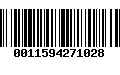 Código de Barras 0011594271028