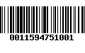 Código de Barras 0011594751001