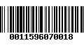 Código de Barras 0011596070018