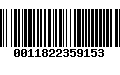 Código de Barras 0011822359153