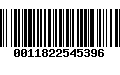 Código de Barras 0011822545396