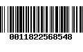 Código de Barras 0011822568548