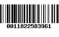 Código de Barras 0011822583961