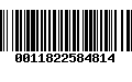 Código de Barras 0011822584814