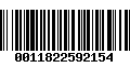 Código de Barras 0011822592154