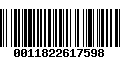 Código de Barras 0011822617598