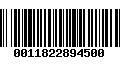 Código de Barras 0011822894500