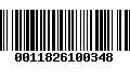 Código de Barras 0011826100348