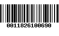 Código de Barras 0011826100690