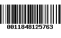 Código de Barras 0011848125763