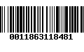 Código de Barras 0011863118481