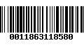 Código de Barras 0011863118580