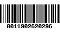 Código de Barras 0011902620296