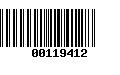 Código de Barras 00119412