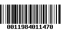 Código de Barras 0011984011470