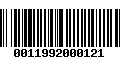 Código de Barras 0011992000121