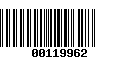 Código de Barras 00119962