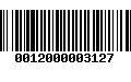 Código de Barras 0012000003127