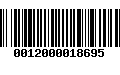 Código de Barras 0012000018695