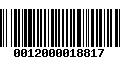 Código de Barras 0012000018817