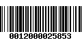 Código de Barras 0012000025853