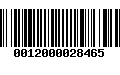 Código de Barras 0012000028465