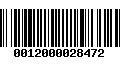 Código de Barras 0012000028472