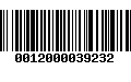 Código de Barras 0012000039232