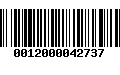 Código de Barras 0012000042737