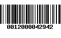 Código de Barras 0012000042942