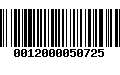 Código de Barras 0012000050725