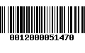 Código de Barras 0012000051470