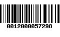 Código de Barras 0012000057298