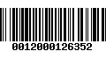 Código de Barras 0012000126352