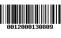 Código de Barras 0012000130809