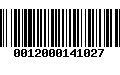 Código de Barras 0012000141027