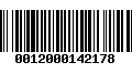 Código de Barras 0012000142178