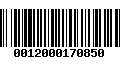 Código de Barras 0012000170850