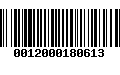 Código de Barras 0012000180613