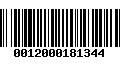 Código de Barras 0012000181344