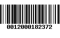 Código de Barras 0012000182372